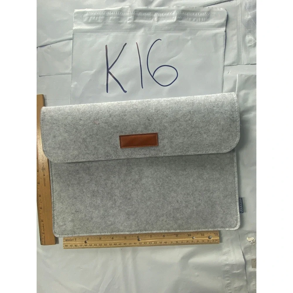 Light Gray Felt Laptop Sleeve Case Pouch Cover Slim Fit